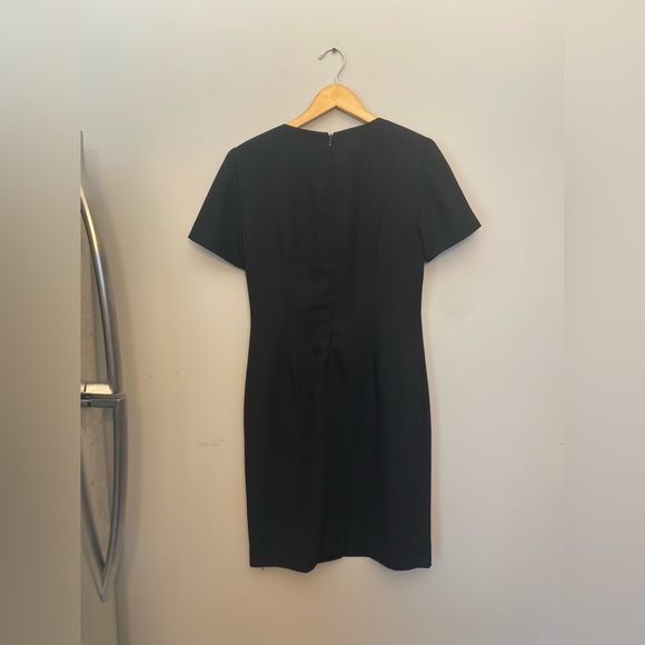 Vintage black dress with buttons size 6 - Picture 2 of 10